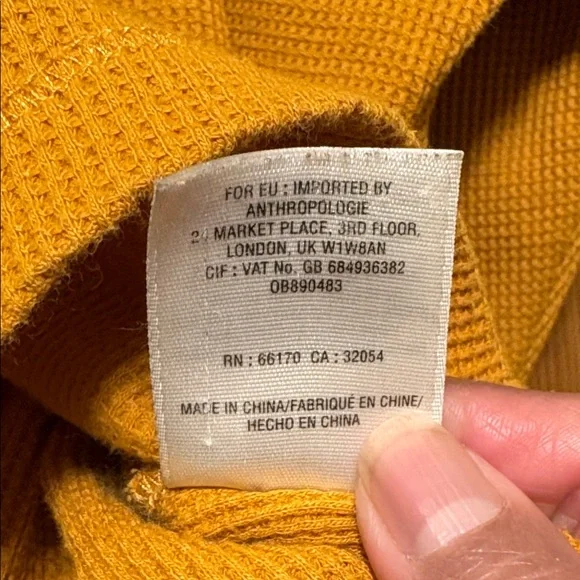 Anthropologie Golden Long Sleeve Top - Picture 3 of 6